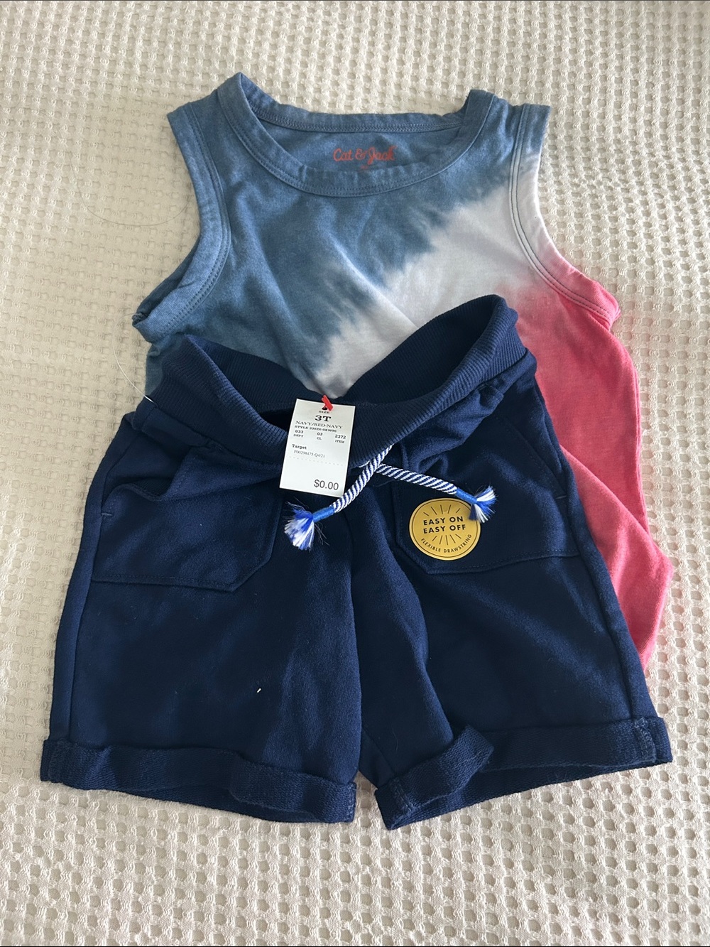 Cat & Jack Navy Pull-On Knit Shorts with Braided Drawstring
